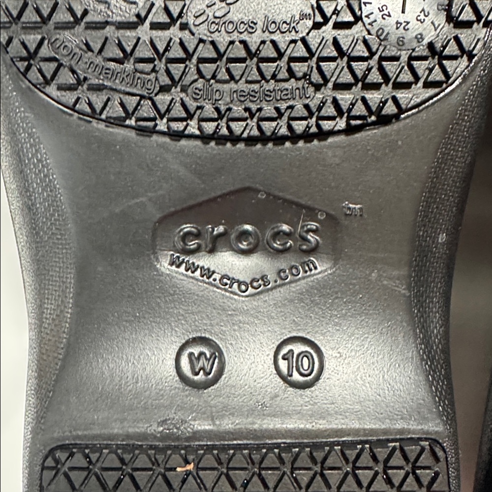 Crocs Neria Pro II Womens 10 Black Leopard Slip Resistant Work Clogs Slip On - Picture 10 of 12